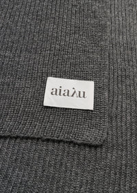 Aiayu Tito llama wool Throw | Stormy | Strikket Plaid 130 x 160 cm.