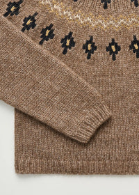 Aiayu Wyn Sweater | Mix Pure Brownie | Håndstrikket llamauld