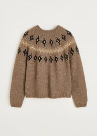 Aiayu Wyn Sweater | Mix Pure Brownie | Håndstrikket llamauld