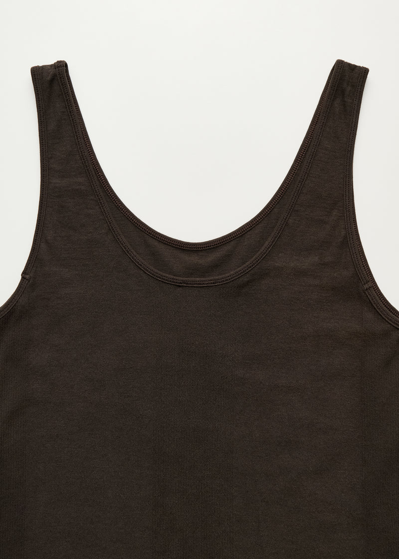 Aiayu Gentle Tank Cotton cashmere Blend | Dark Brown