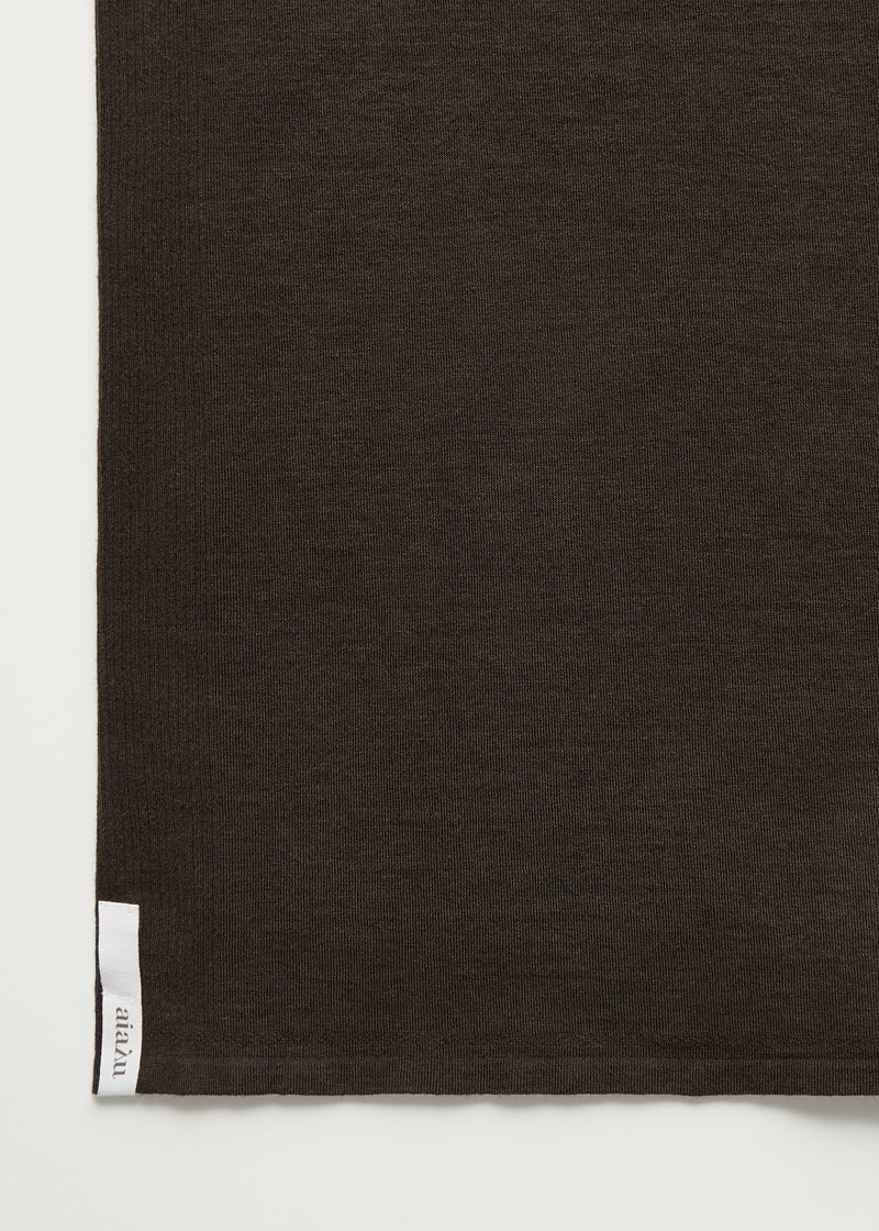 Aiayu Gentle Tank Cotton cashmere Blend | Dark Brown