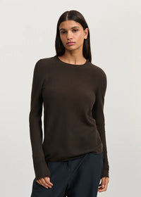 Aiayu Gentle Long Sleeve | Dark Brown | Cashmere & Bomuld
