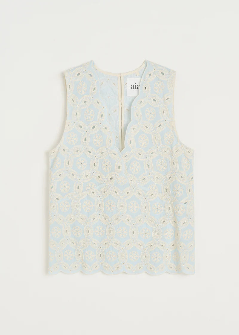 Aiayu Himani Top Embrodery | Blue Eyes