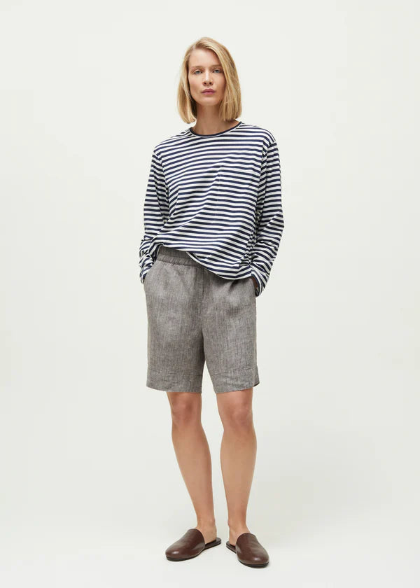 Aiayu Shorts Long Linen | Brown