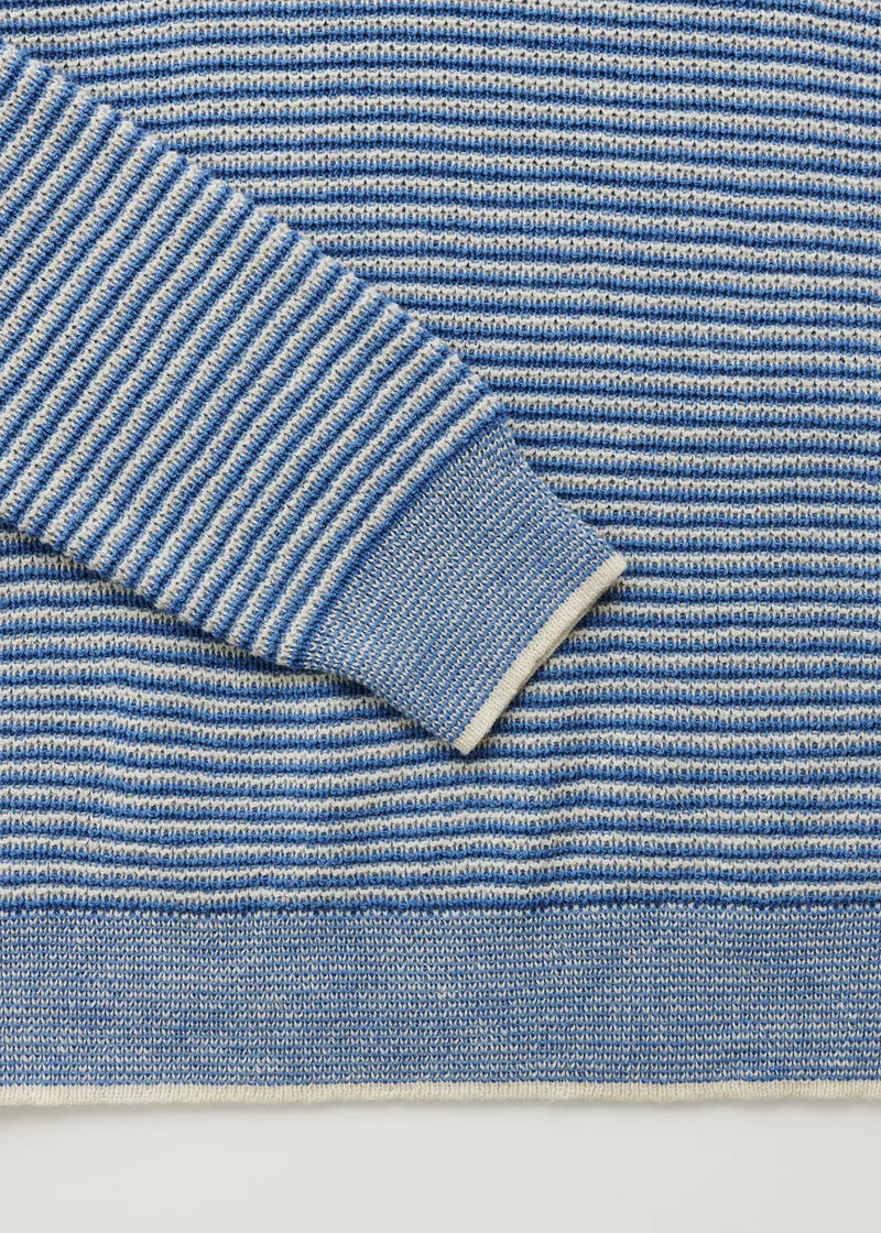 Aiayu Suki Striped Sweater | Mix Blue | Pure Llama