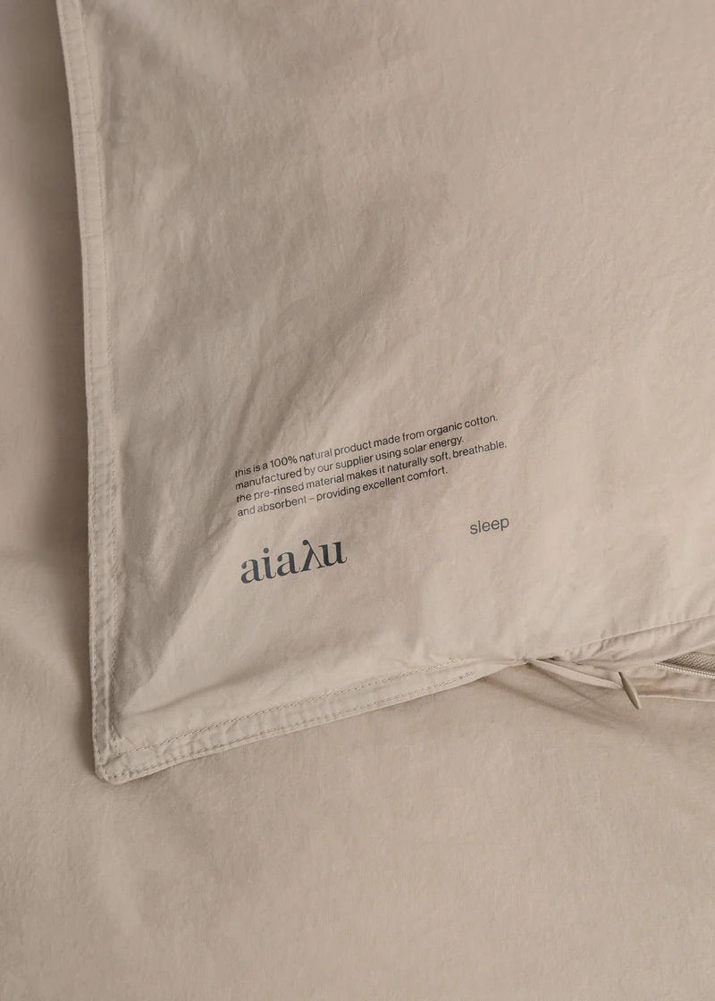 Aiayu Duvet Set and Pillowcase | Dried Herb 200 x 220 cm. | Sengetøj Dobbeltdyne inkl. 2 hovedpudebetræk