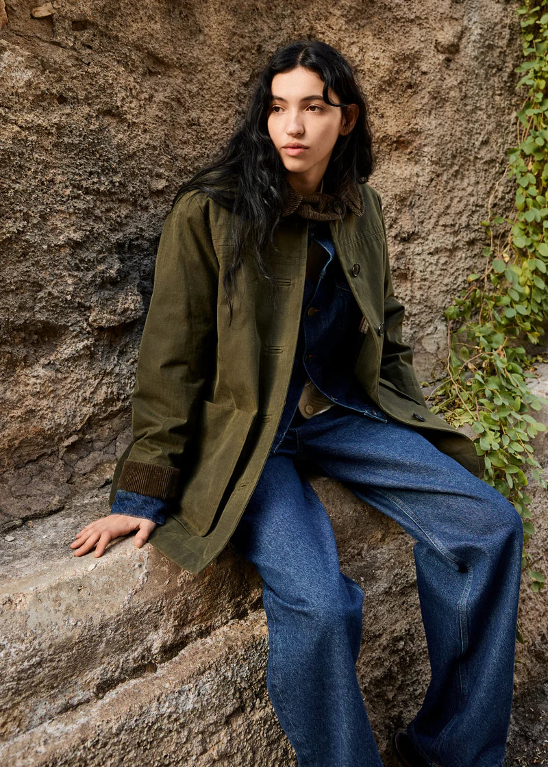 Aiayu Jamie Jacket Ripstop Oilskin | Archive Olive