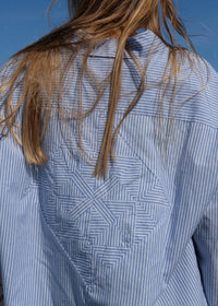 Aiayu Shirt Quilt Petite | Mix Air Blue