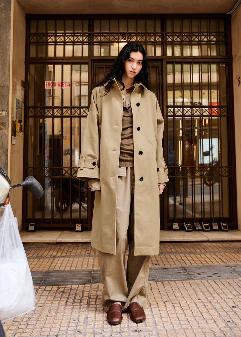 Aiayu Jo Coat Twill | Classic Khaki