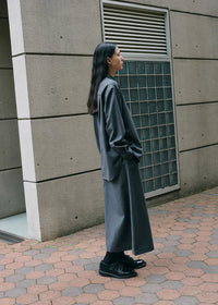 Aiayu Lynette Shirt Fine Wool | Dark Grey