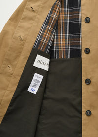 Aiayu Noor Coat Ripstop Oilskin Hybrid | Warm Khaki