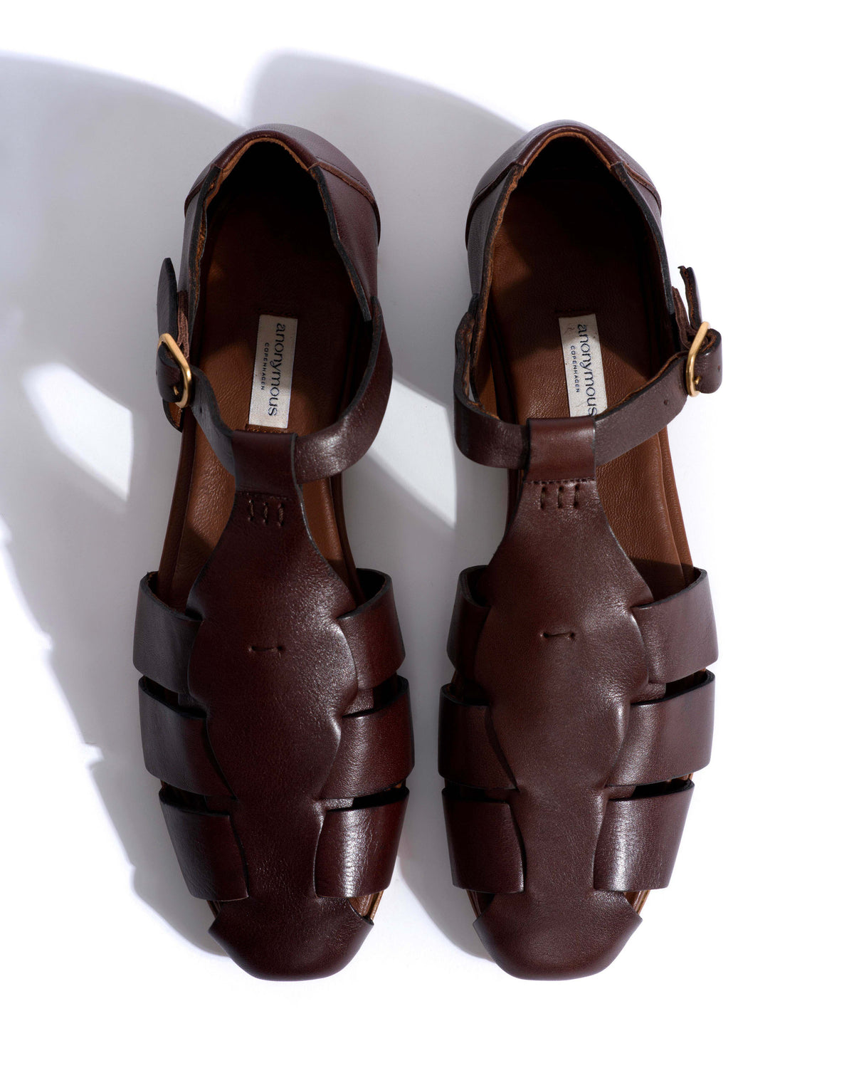 Anonymous Copenhagen Lain Flats | Peppled Soft Calf Chocolate