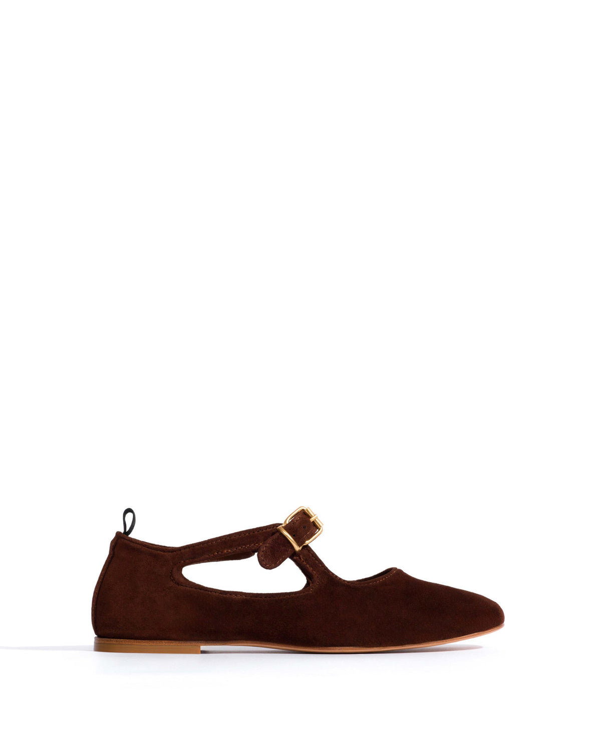 Anonymous Copenhagen Praise | Chocolate Calf Suede Ballerina