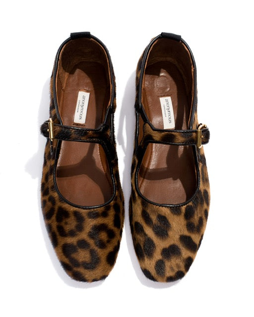 Anonymous Copenhagen Praise | Leopard Calf Hair Ballerina