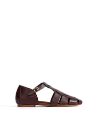 Anonymous Copenhagen Lain Flats | Peppled Soft Calf Chocolate