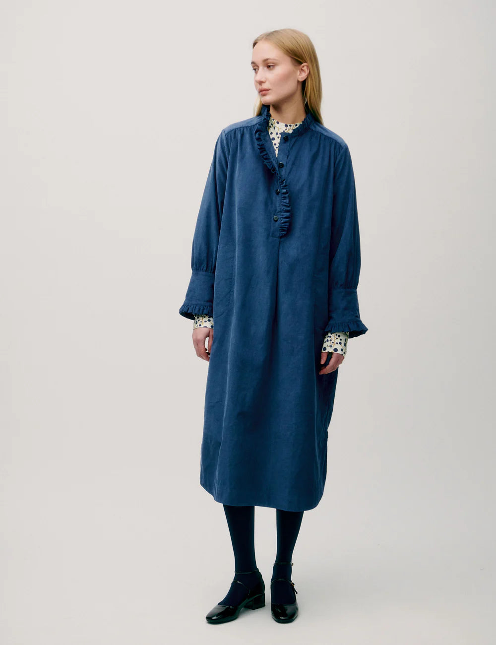 APOF Manda Dress | Paris Blue  | Baby Cord
