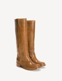 Dico Copenhagen Ann Gaucho Boot | Escovado Leather Dark Tan