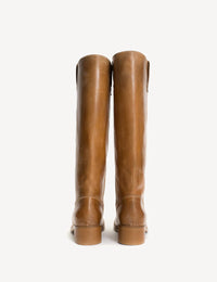 Dico Copenhagen Ann Gaucho Boot | Escovado Leather Dark Tan