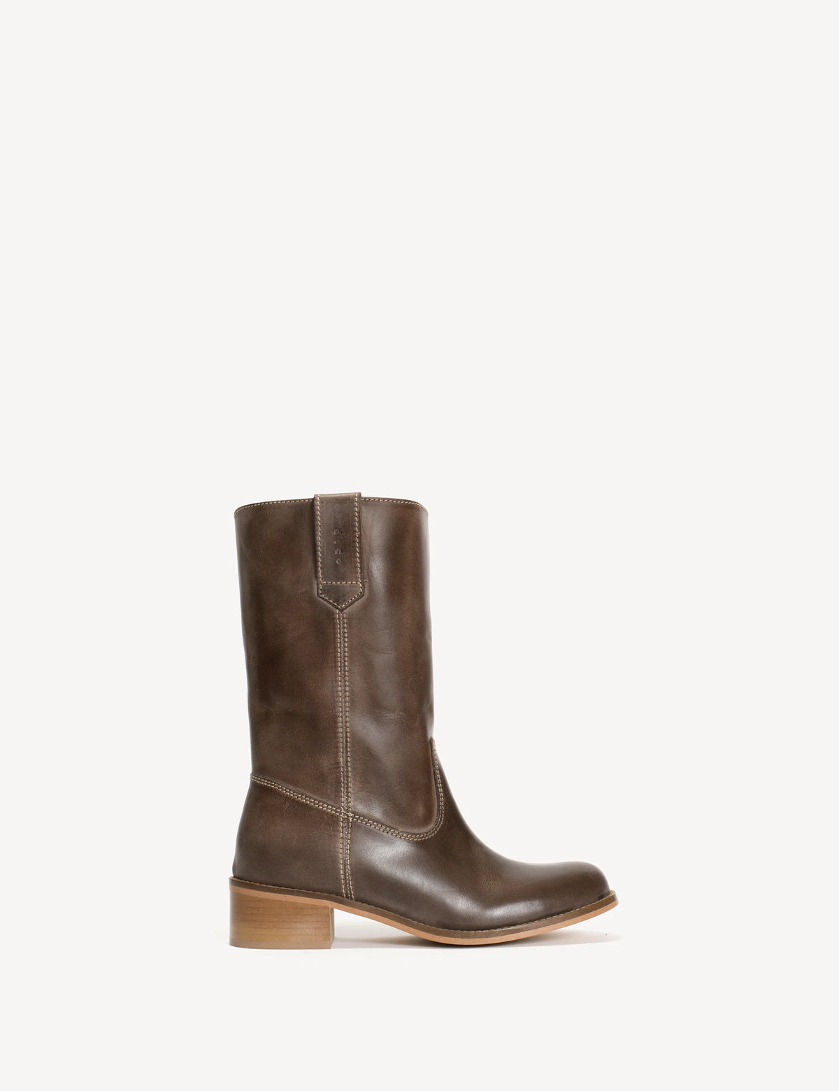 Dico Copenhagen Julia Gaucho Boot | Escovado Leather Dark Brown