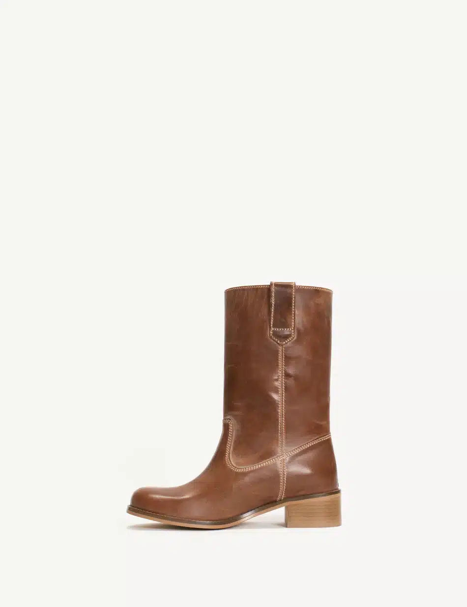 Dico Copenhagen Julia Gaucho Boot | Cognac Escovado Leather