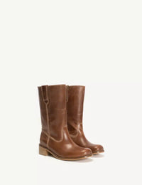 Dico Copenhagen Julia Gaucho Boot | Cognac Escovado Leather