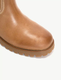 Dico Copenhagen Kimmi Boot | Escovado Leather Dark Tan | Uld Foér