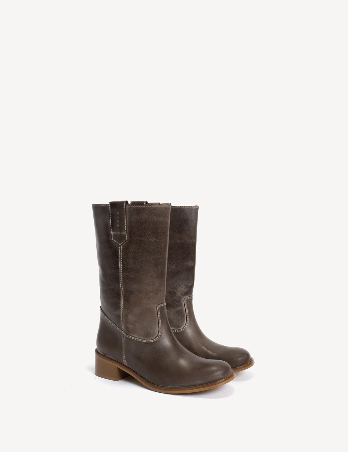 Dico Copenhagen Julia Gaucho Boot | Dark Brown Escovado Leather