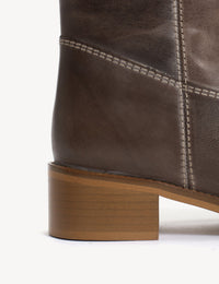 Dico Copenhagen Julia Gaucho Boot | Dark Brown Escovado Leather