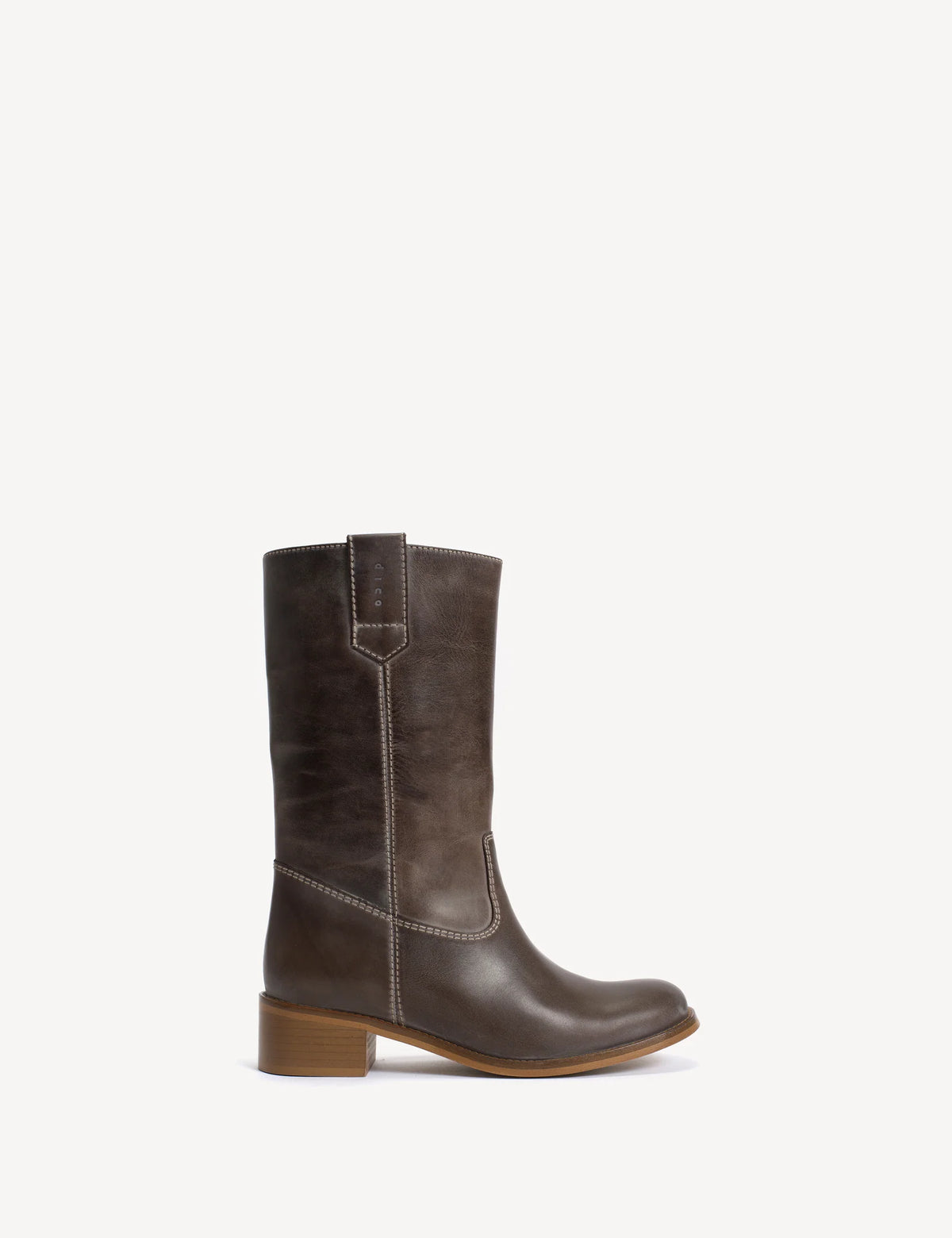 Dico Copenhagen Julia Gaucho Boot | Dark Brown Escovado Leather