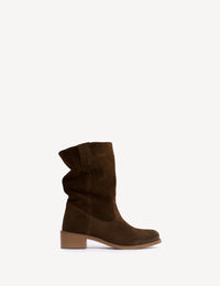Dico Copenhagen Julia Calf Suede | Dark Brown  | Støvler i ruskind