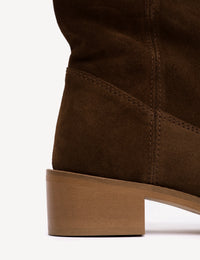 Dico Copenhagen Julia Calf Suede | Dark Brown  | Støvler i ruskind