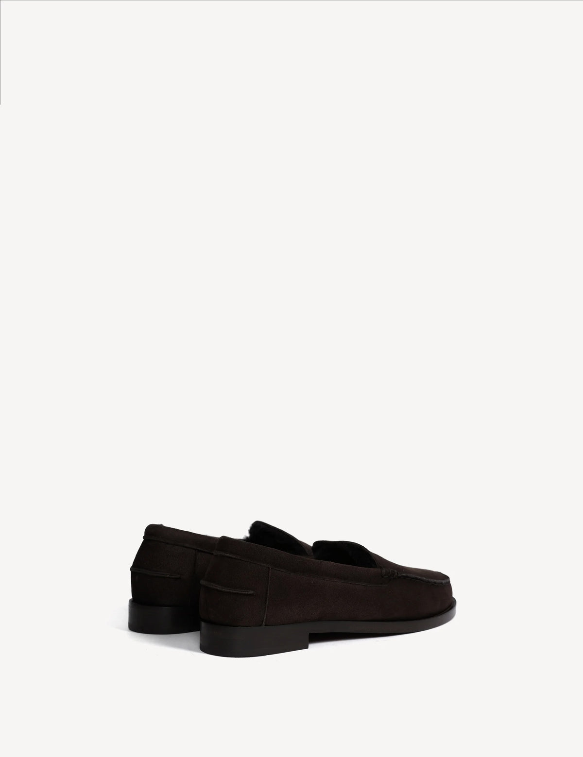 Dico Copenhagen Penny Moccasin Loafer Dark Brown Shearling Fur