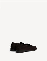 Dico Copenhagen Penny Moccasin Loafer Dark Brown Shearling Fur