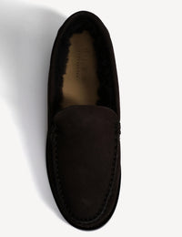 Dico Copenhagen Penny Moccasin Loafer Dark Brown Shearling Fur