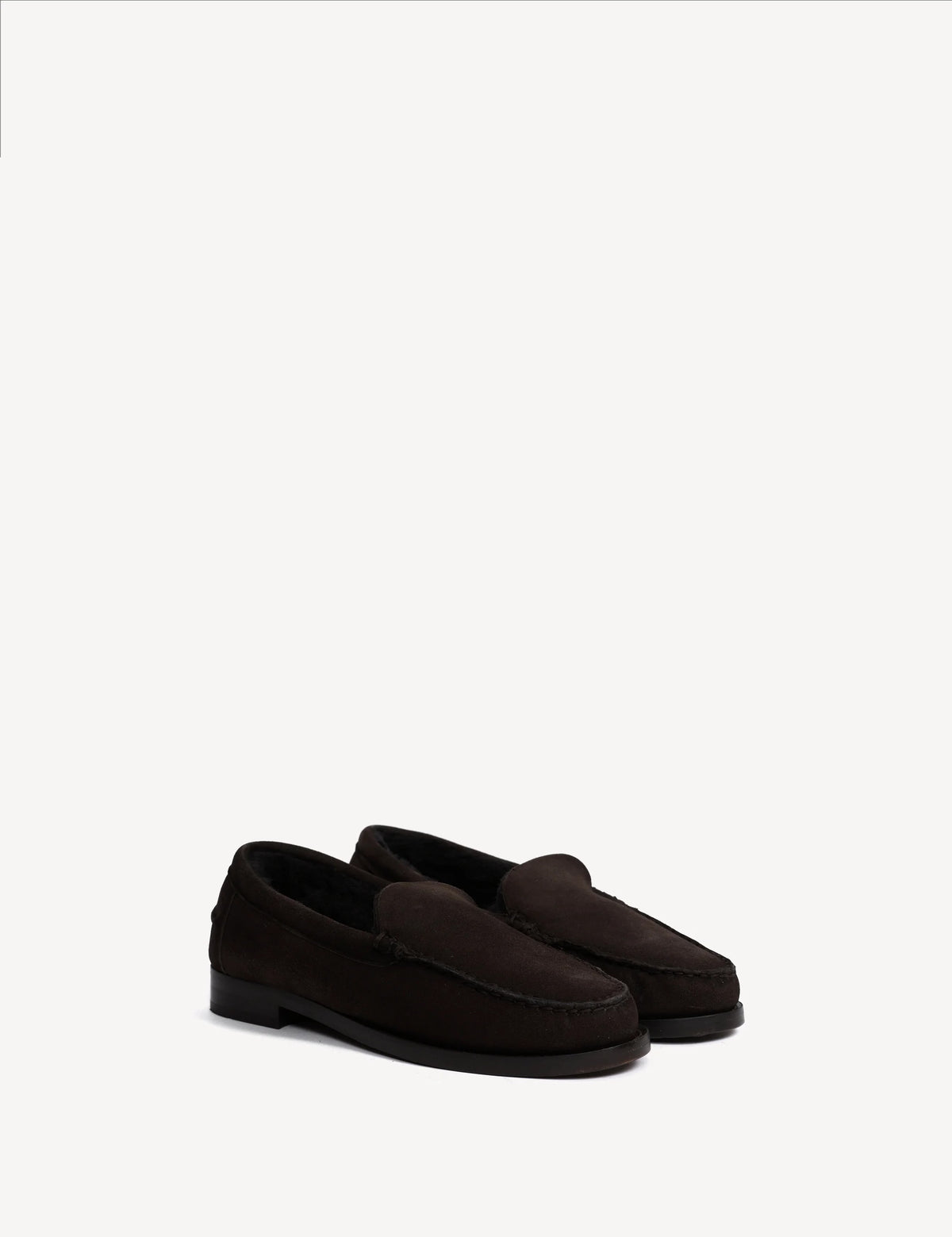 Dico Copenhagen Penny Moccasin Loafer Dark Brown Shearling Fur