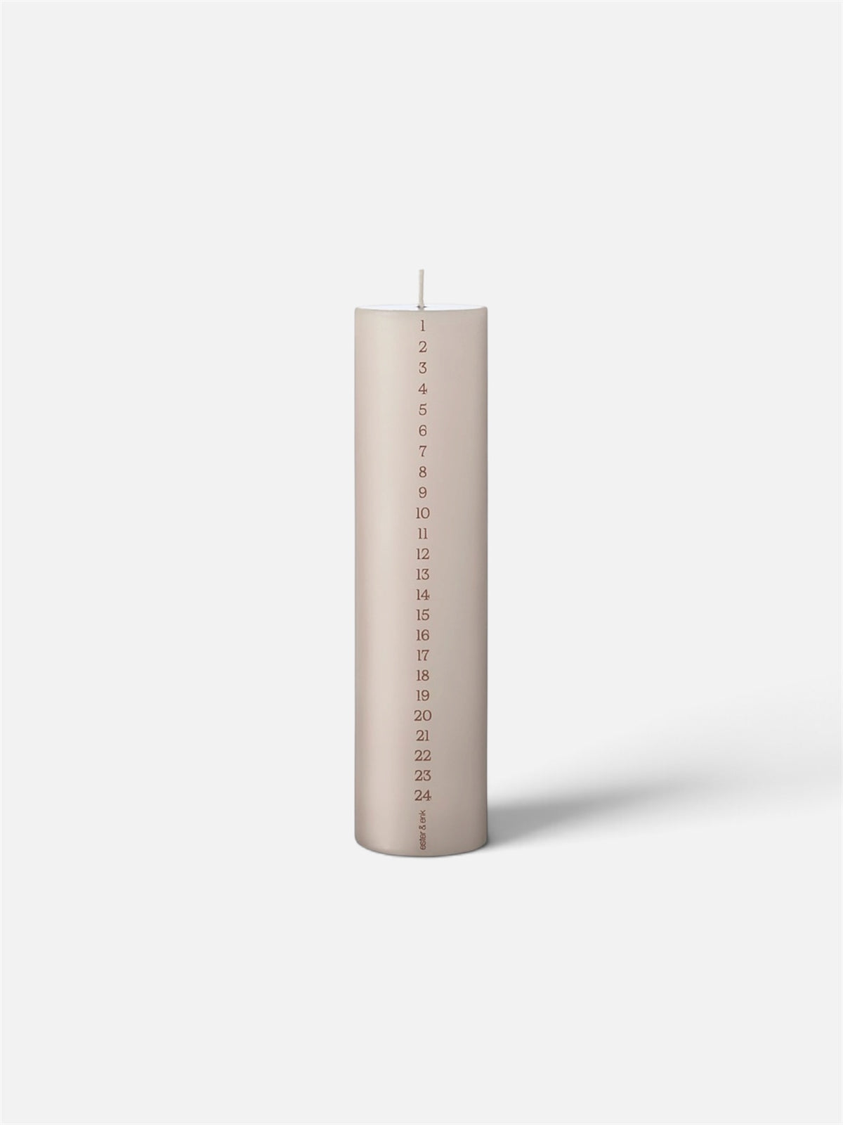 Ester & Erik Kalenderlys | No.22 Linen Grey | 25 cm.