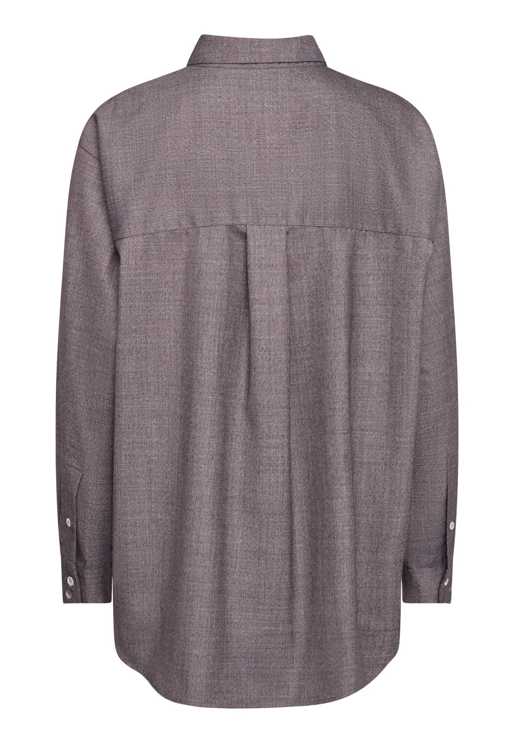Fabulous Agenda | Alva Shirt Brown Melange | Skjorte I uld
