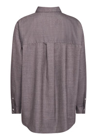 Fabulous Agenda | Alva Shirt Brown Melange | Skjorte I uld