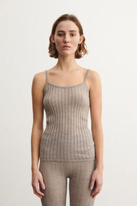 FUB Camisole Oat Melange | 100 % Uld