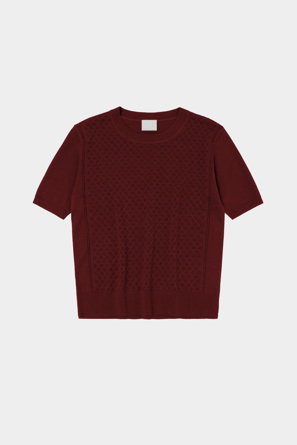 FUB Pointelle Tee | Cranberry
