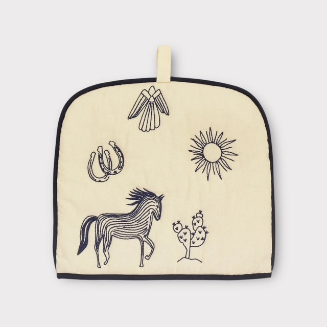 Habiba Polly Embroidery Tea Cozy | Vanilla