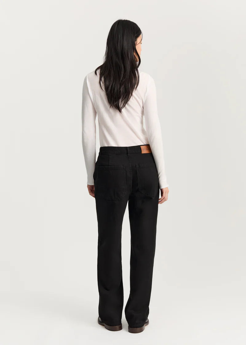 Aiayu Carlo Midwaist Wide Jeans | Black Tea