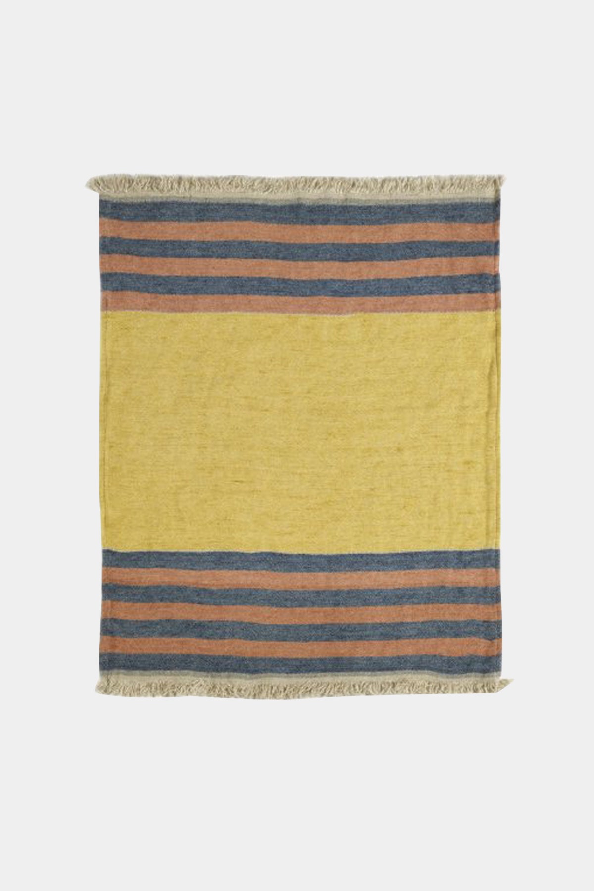 Libeco | Hørplaid | The Belgian Towel Red Earth Stripe 110 x 180 cm.