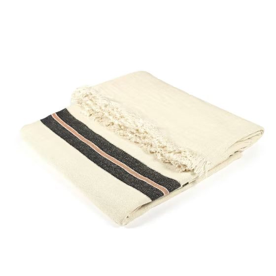 Libeco | Coverlet The Patagonian  Stripe | Sengetæppe i hør 260 x 240 cm.