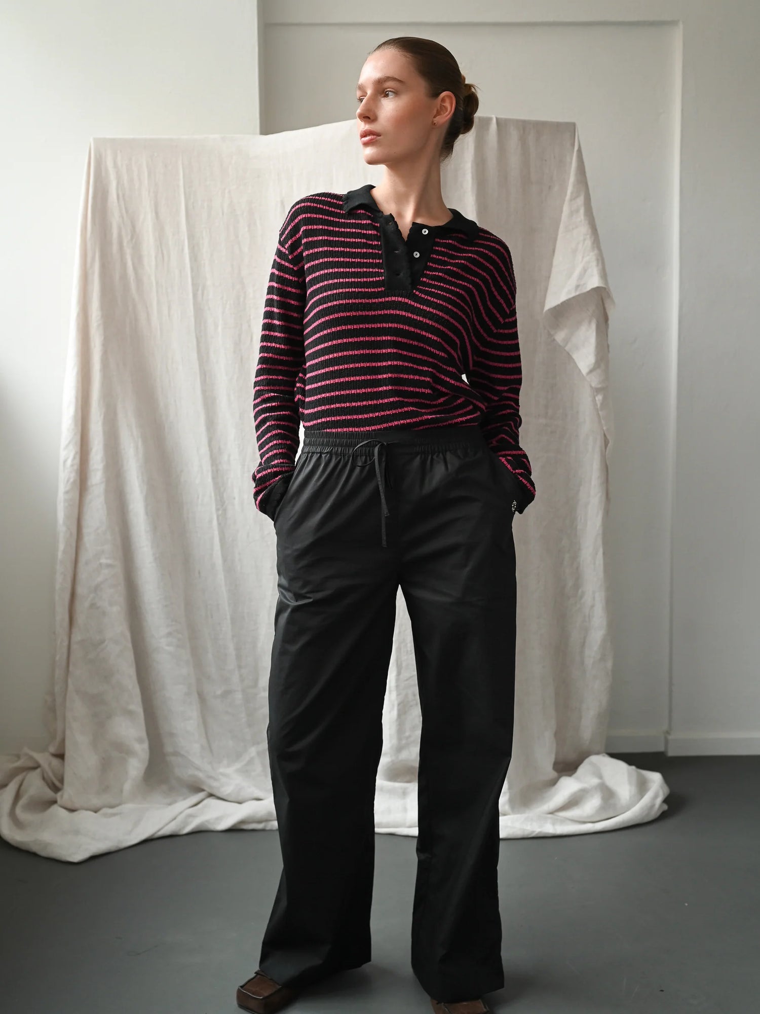 Proem Parades Nuria LS Polo | Black & Holly Berry