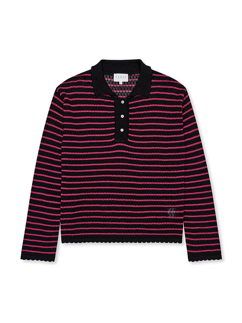 Proem Parades Nuria LS Polo | Black & Holly Berry