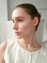 Proem Parades Dagny Pinstripe Top | Off White & Black