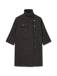 Proem Parades Betty Bouclé Coat | Ash |  Kvadrat Deadstock Fabric
