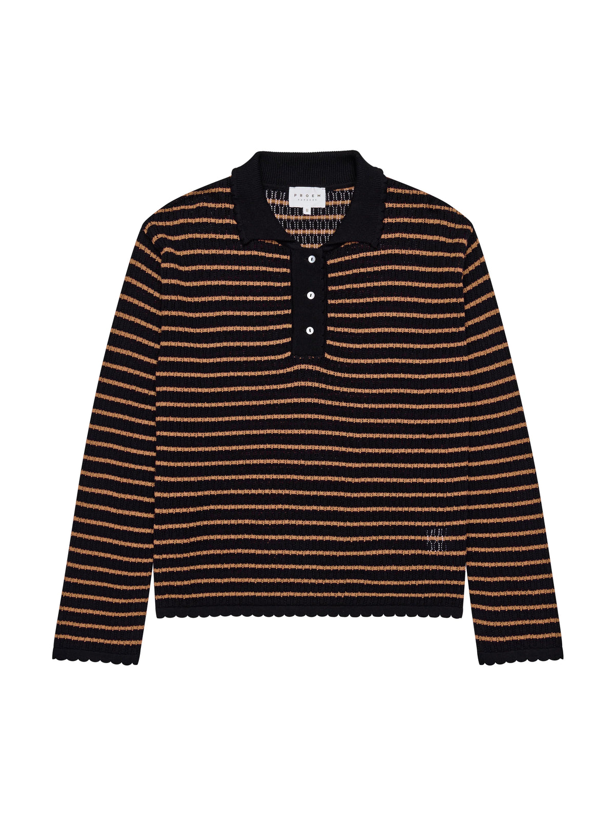 Proem Parades Nuria LS Polo | Black & Cognac
