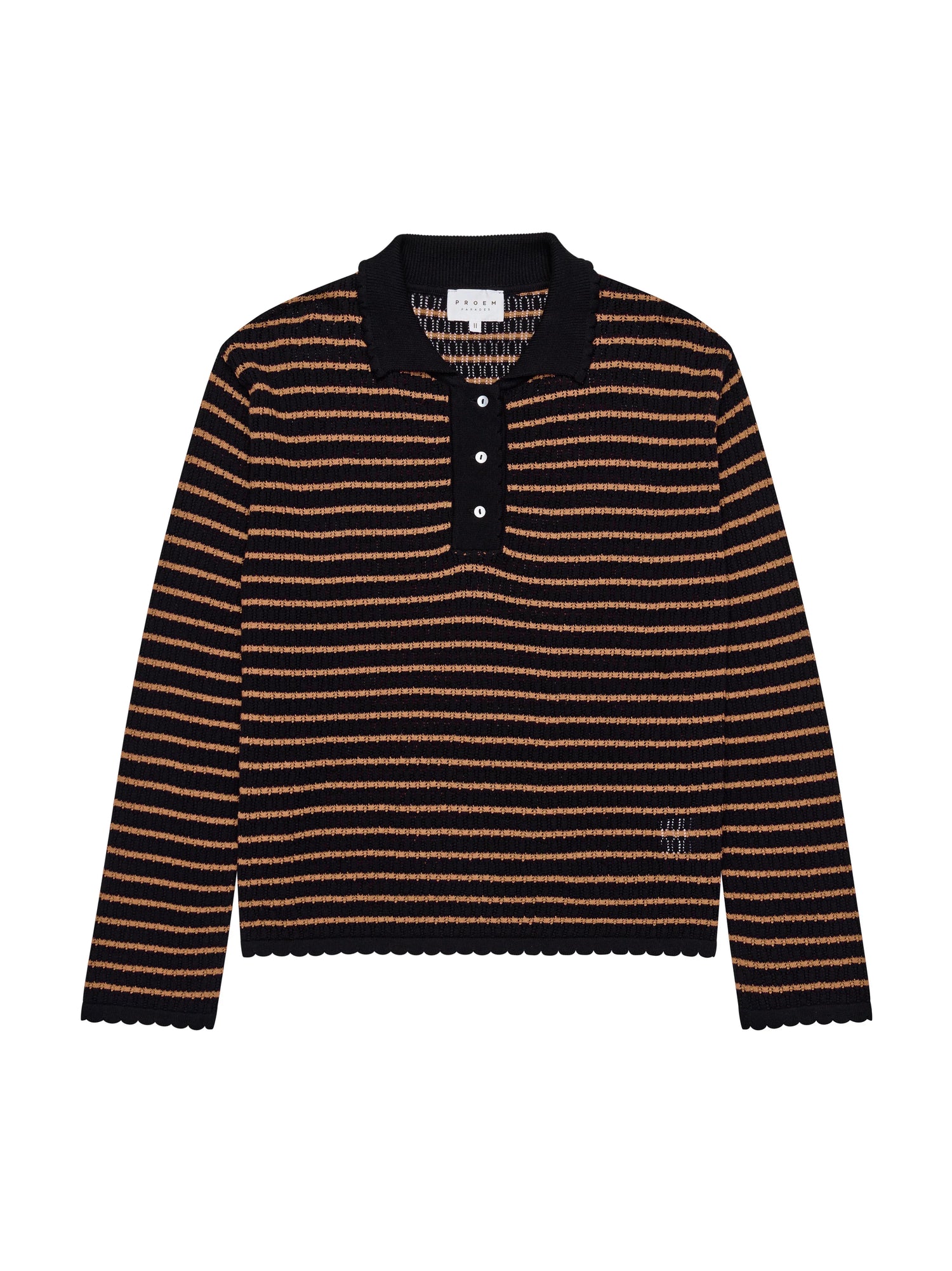 Proem Parades Nuria LS Polo | Black & Cognac